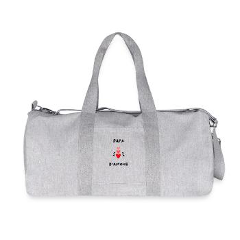 NOËL. ANNEE. ANNIVERSAIRE. RETRAITE. PAPA. MAMAM. - Sac de sport en toile recyclée Stanley/Stella - gris chiné - Devant