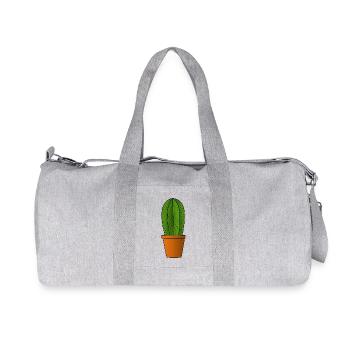 cactus cactus cacti cacti mexico mexico56 - Recycled Canvas Sports Bag by Stanley/Stella - heather grey - Front