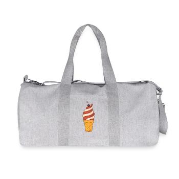 Ice cream ice cream ice cream ice cream ball ice cream sundae - Recycled Canvas Sports Bag by Stanley/Stella - heather grey - Front