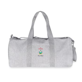 MAÎTRESSE. MERCI. MERCI MAÎTRESSE. - Sac de sport en toile recyclée Stanley/Stella - gris chiné - Devant