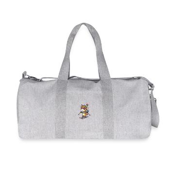Cool giraffe skiers - elegance on the slopes - Recycled Canvas Sports Bag by Stanley/Stella - heather grey - Front