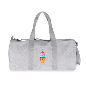 Ice cream ice cream ice cream ice cream ball ice cream sundae - Recycled Canvas Sports Bag by Stanley/Stella - heather grey - Front