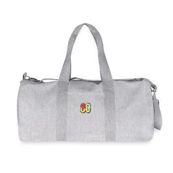80 Zahl Bunt - Recycelte Canvas-Sporttasche von Stanley/Stella - Grau meliert - Vorne