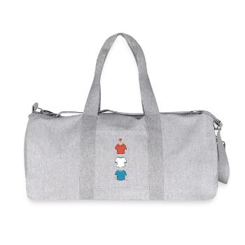 Minimalist Football Team Lineup Graphic - Recycled Canvas Sports Bag by Stanley/Stella - heather grey - Front