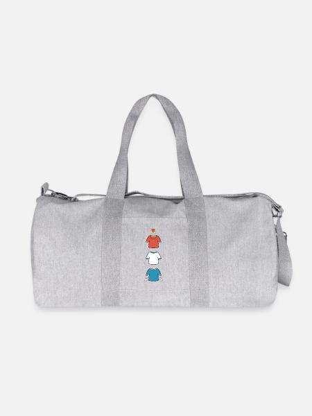 Graphique de la composition de l’équipe de football minimaliste - Sac de sport en toile recyclée Stanley/Stella - gris chiné