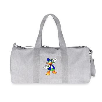 Funny duck shirt motif comic style - Recycled Canvas Sports Bag by Stanley/Stella - heather grey - Front