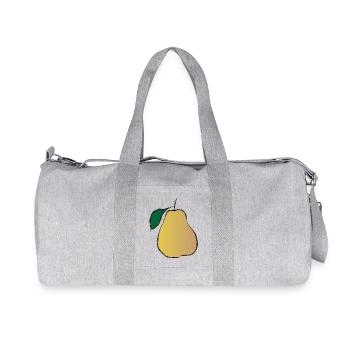 birne pear obst veggie gemuese fruits59 - Recycelte Canvas-Sporttasche von Stanley/Stella - Grau meliert - Vorne