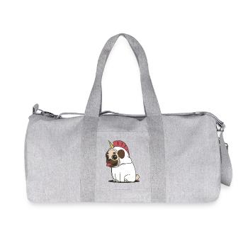 Bubble: the unicorn dog - Recycled Canvas Sports Bag by Stanley/Stella - heather grey - Front
