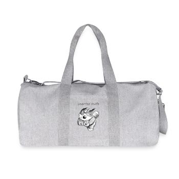 Courir Bearded Collie. - Sac de sport en toile recyclée Stanley/Stella - gris chiné - Devant