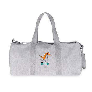 Fox drives scooter - Recycled Canvas Sports Bag by Stanley/Stella - heather grey - Front