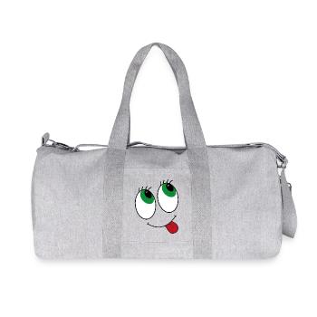 Yeux de style bande dessinée - Sac de sport en toile recyclée Stanley/Stella - gris chiné - Devant