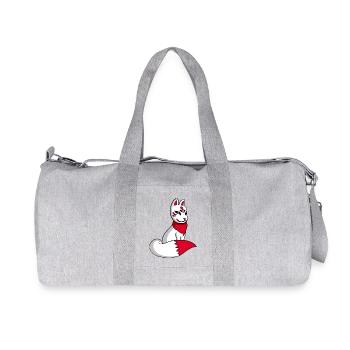 Kawaii manga white fox - Recycled Canvas Sports Bag by Stanley/Stella - heather grey - Front