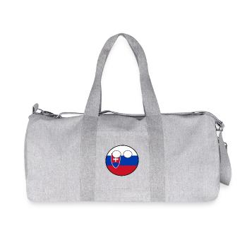 Countryball Land Heimat Slowakei - Recycelte Canvas-Sporttasche von Stanley/Stella - Grau meliert - Vorne