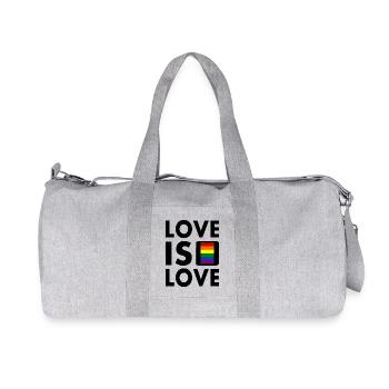 Love is love - Recycled Canvas Sports Bag by Stanley/Stella - heather grey - Front
