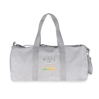 Seien wir ehrlich - Loot - Recycelte Canvas-Sporttasche von Stanley/Stella - Grau meliert - Vorne