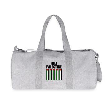 Free palestine - Sac de sport en toile recyclée Stanley/Stella - gris chiné - Devant