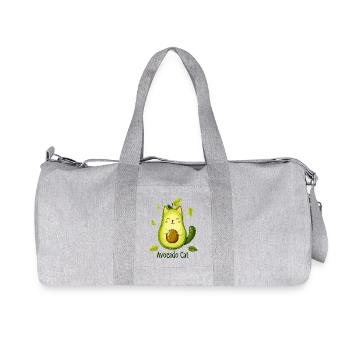 Kawaii Avocado cat - Recycelte Canvas-Sporttasche von Stanley/Stella - Grau meliert - Vorne
