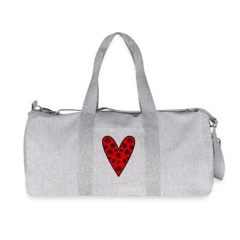 SAINT VALENTIN. EVJF. JE T'AIME. I LOVE YOU. AMOUR - Sac de sport en toile recyclée Stanley/Stella - gris chiné - Devant