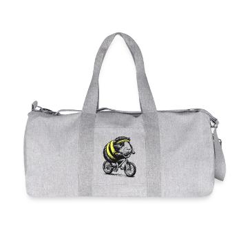Cycling guinea pig - Recycled Canvas Sports Bag by Stanley/Stella - heather grey - Front
