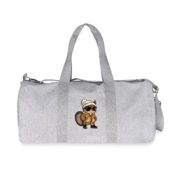 Écureuil Hiver - Sac de sport en toile recyclée Stanley/Stella - gris chiné - Devant
