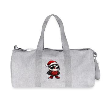 Owl Christmas Cool X-Mas - Recycled Canvas Sports Bag by Stanley/Stella - heather grey - Front