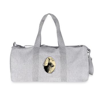 Honey Bunny – Vintage Bunny Illustration - Recycled Canvas Sports Bag by Stanley/Stella - heather grey - Front