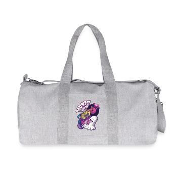 La musique nourrit mon âme - Dessin animé fantôme mignon - Sac de sport en toile recyclée Stanley/Stella - gris chiné - Devant