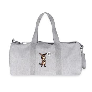 Nein Esel Eselchen Eselhalter Muli Langohresel - Recycelte Canvas-Sporttasche von Stanley/Stella - Grau meliert - Vorne