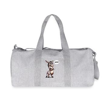 Nein Esel Eselchen Eselhalter Muli Langohresel - Recycelte Canvas-Sporttasche von Stanley/Stella - Grau meliert - Vorne