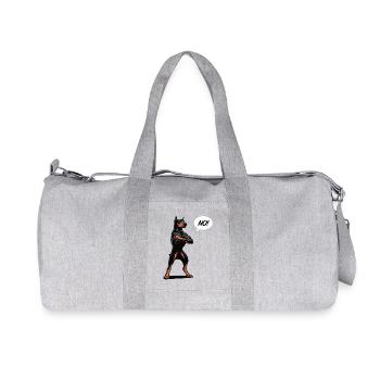 No Doberman Doberman Owner Doberman Holder - Recycled Canvas Sports Bag by Stanley/Stella - heather grey - Front