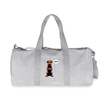 Nein Airedale Terrier Airedales Airedalebesitzer - Recycelte Canvas-Sporttasche von Stanley/Stella - Grau meliert - Vorne