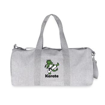 Karate Dragon - Recycled Canvas Sports Bag by Stanley/Stella - heather grey - Front