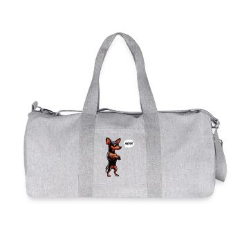 Nein Zwergpinscher Pinscher Pinscherbesitzer - Recycelte Canvas-Sporttasche von Stanley/Stella - Grau meliert - Vorne