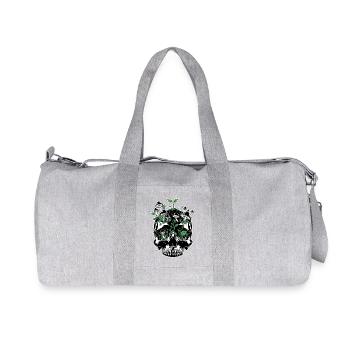 Pilzschädel Die Natur holt sich alles zurück - Recycelte Canvas-Sporttasche von Stanley/Stella - Grau meliert - Vorne