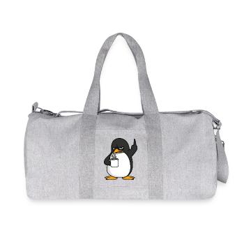 Pingouin Café Café Amateur Bureau Doigt d’honneur - Sac de sport en toile recyclée Stanley/Stella - gris chiné - Devant
