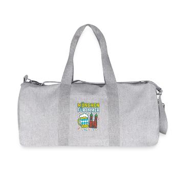 Munich Forever Beer and Skyline - Recycled Canvas Sports Bag by Stanley/Stella - heather grey - Front