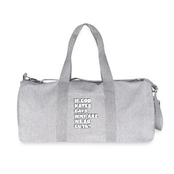Si Dieu déteste les gays, pourquoi sommes-nous si mignons - Sac de sport en toile recyclée Stanley/Stella - gris chiné - Devant