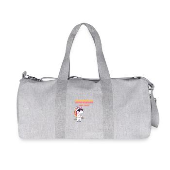 Einhorn Unicorn Motiv selbst gestalten ich bin  - Recycelte Canvas-Sporttasche von Stanley/Stella - Grau meliert - Vorne