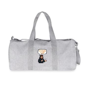 Car Saying Cartoon Accident Joke Illustration - Recycled Canvas Sports Bag by Stanley/Stella - heather grey - Front