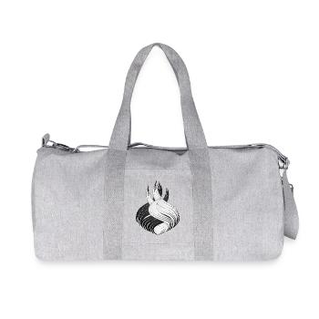 Abstrakte Formen – Dynamisches Schwarz-Weiß Design - Recycelte Canvas-Sporttasche von Stanley/Stella - Grau meliert - Vorne