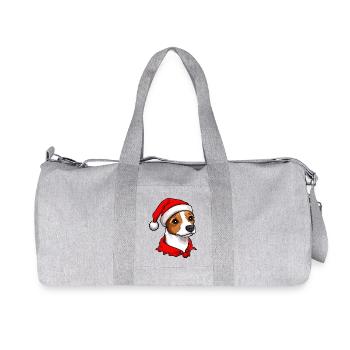 Jack Russell Terrier Noël - Sac de sport en toile recyclée Stanley/Stella - gris chiné - Devant