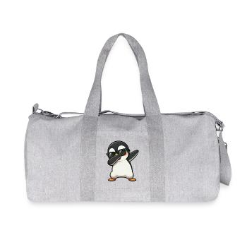 Dabbing Penguin - Recycled Canvas Sports Bag by Stanley/Stella - heather grey - Front