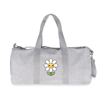 Kawaii Gänseblümchen weiße Blume Geschenk  - Recycelte Canvas-Sporttasche von Stanley/Stella - Grau meliert - Vorne