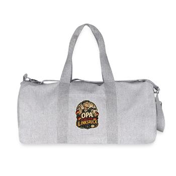 OPA GEGEN LINKSRUCK - Recycelte Canvas-Sporttasche von Stanley/Stella - Grau meliert - Vorne