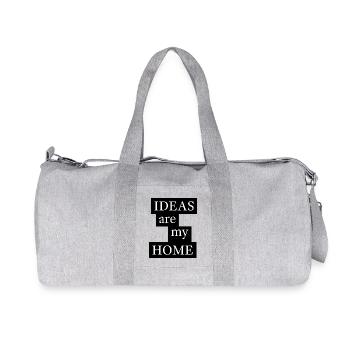IDEAS are my HOME - Recycelte Canvas-Sporttasche von Stanley/Stella - Grau meliert - Vorne