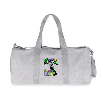 Kite Surfing is my Life Kiteboarding, Kitesurfer - Recycelte Canvas-Sporttasche von Stanley/Stella - Grau meliert - Vorne