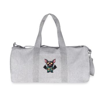 Fledermaus Cool Sommer - Recycelte Canvas-Sporttasche von Stanley/Stella - Grau meliert - Vorne