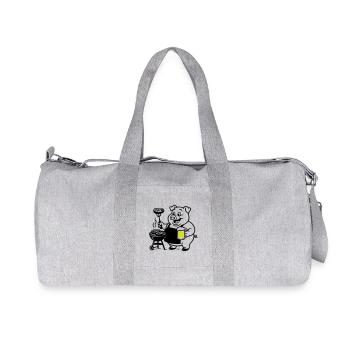 Pork Grilling Beer - Recycled Canvas Sports Bag by Stanley/Stella - heather grey - Front