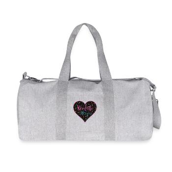 Konfetti im Herzen Fasching Herz Valentinstag - Recycelte Canvas-Sporttasche von Stanley/Stella - Grau meliert - Vorne