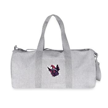 Bat Christmas Funny - Recycled Canvas Sports Bag by Stanley/Stella - heather grey - Front